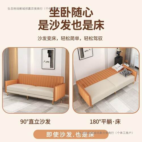 屋沙发床科技布两用小户单型能人简易双人布DZD艺客厅出租多功折