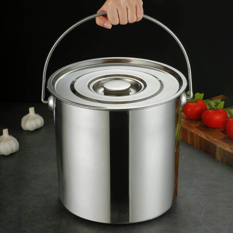 304不锈钢手提油水桶幼VVM带儿园装装饭汤菜桶提桶提桶提桶储水桶