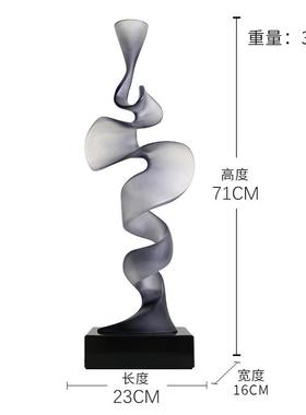 桌面雕塑摆19219件透明树脂公摆件客厅电视办室面高柜档桌工艺品
