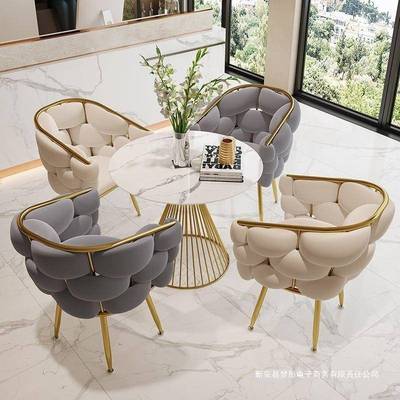 花瓣椅泡椅约舒适凳梳妆化妆椅轻奢简高端美甲家S00151椅用泡靠背