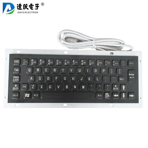 【键盘厂家】供应金属电镀黑色防油键盘 自助终端设备打印机键盘