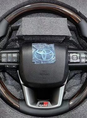 海拉克斯LC76 78 79方向盘总成桃木款真皮款碳纤维按键改装GR标