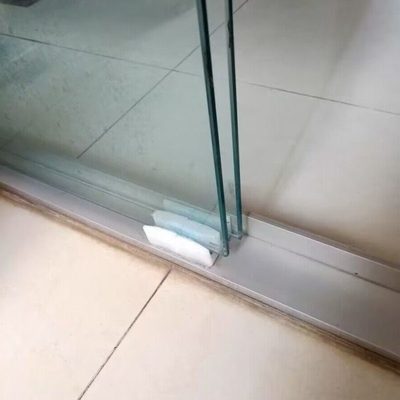 浴室配件玻璃门防撞轨道滑块限位器塑料移门卫生间胶块止摆器定位