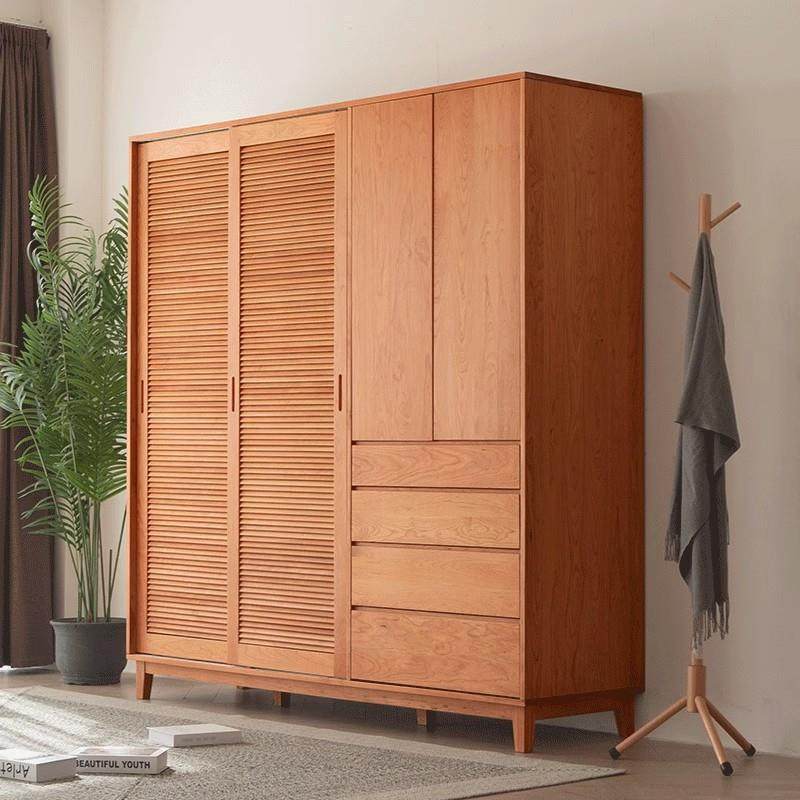 北欧日式樱桃木衣柜全实木卧室家用大容量衣橱日式百叶推拉大衣橱,机械设备,其他机械设备,淘宝优惠券,粉丝福利购,淘宝优惠卷