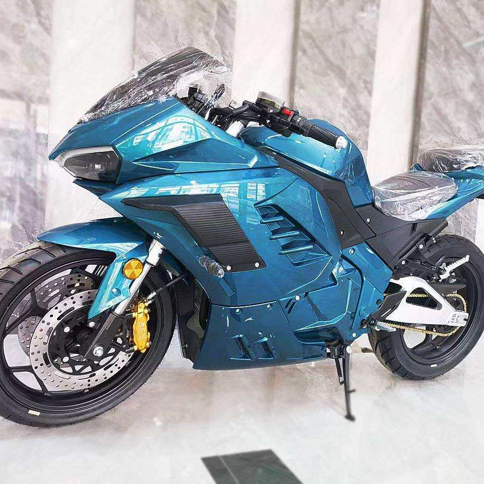 现DUCAT款3000W中置链条马达电动摩托跑车火牙公路趴赛72V高速
