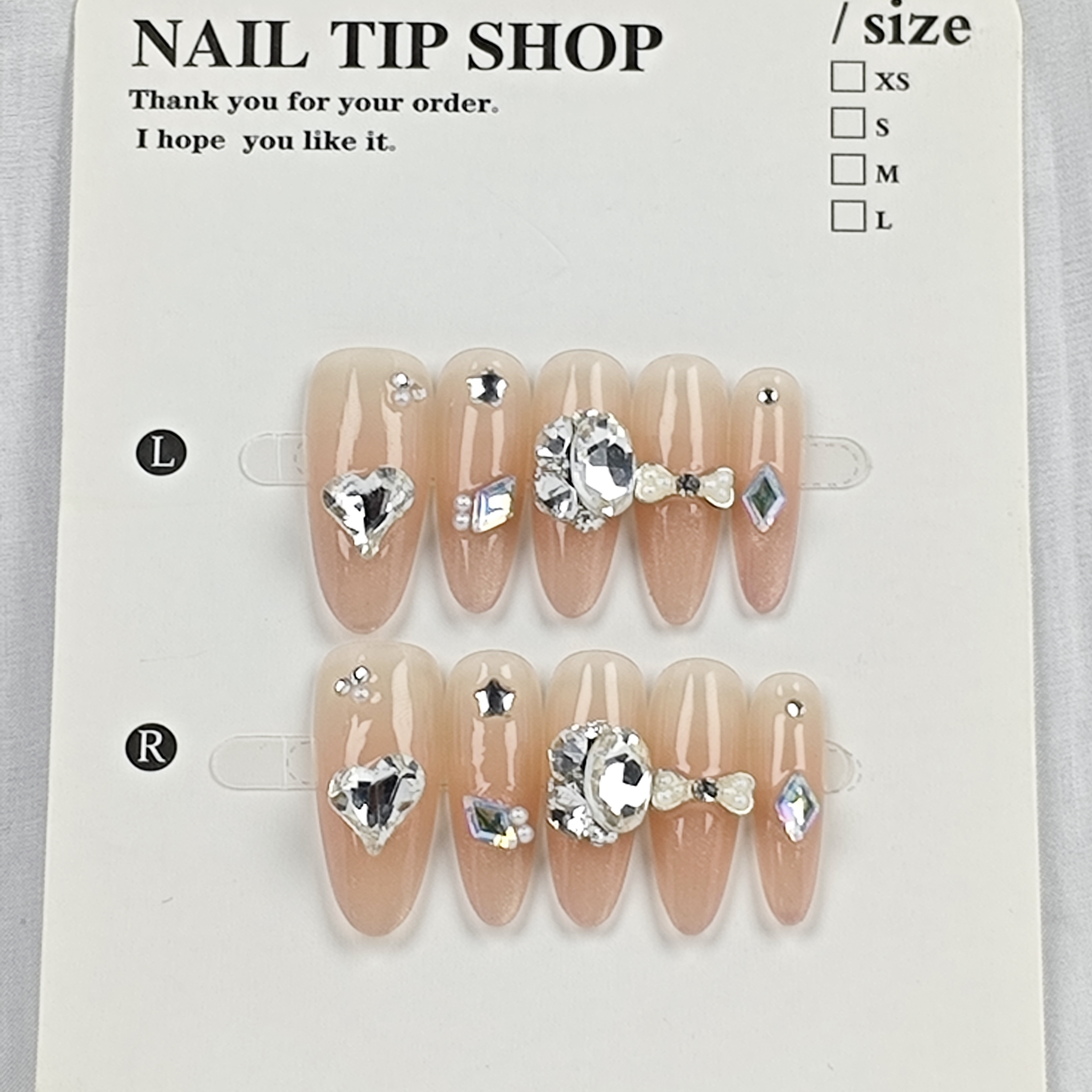 爱心渐变千金爆闪高级感冰透裸色