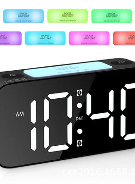 2020RGB大字大屏大音电子钟学生闹钟热销产品热卖工厂直