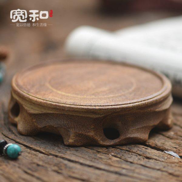 宽和 实木底座工艺品圆形创意桑木底座香炉茶壶香薰炉摆件底托,家居饰品,香薰炉,淘宝优惠券,粉丝福利购,淘宝优惠卷