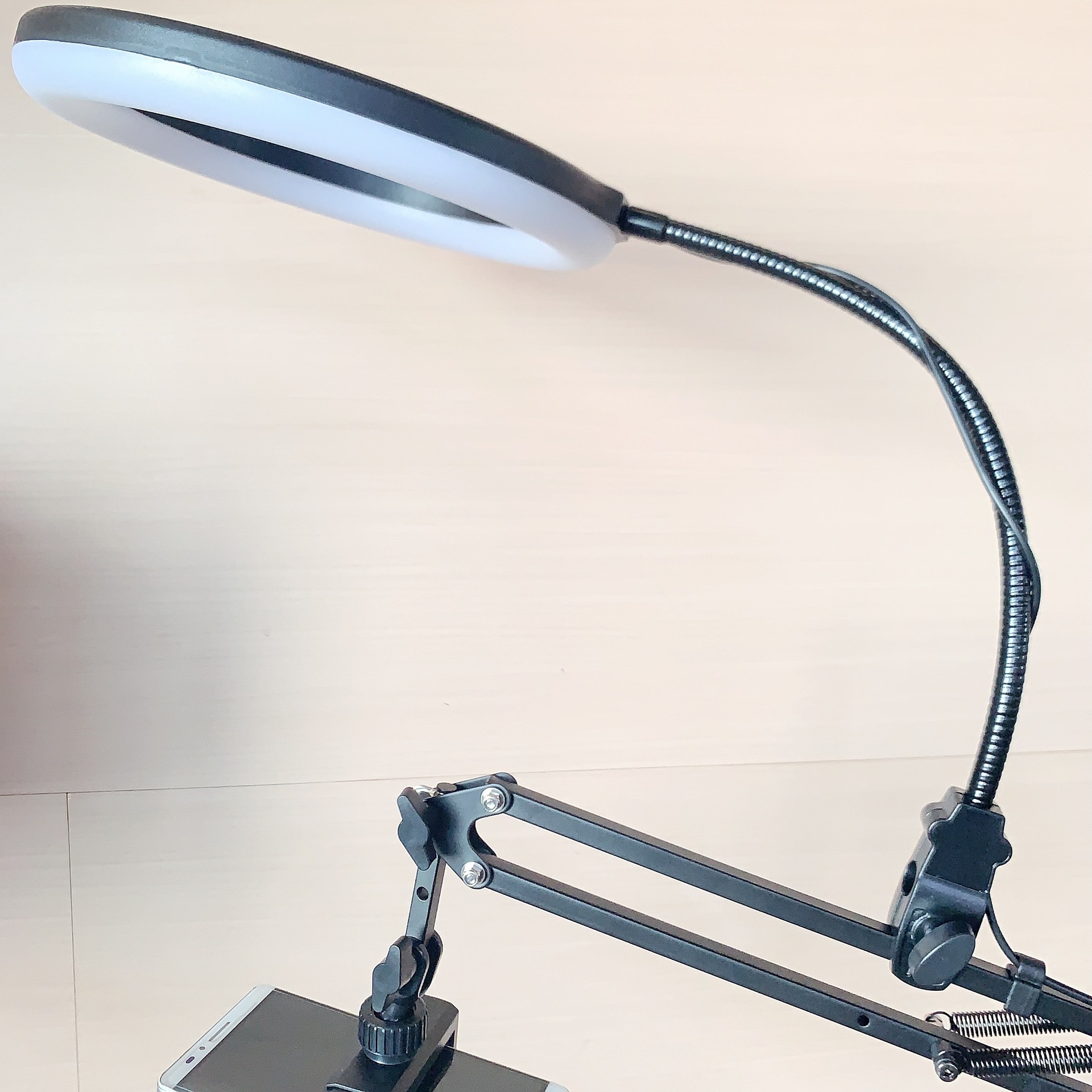 专业俯拍摄影手机直播10寸补光灯主播设备支架合金材质