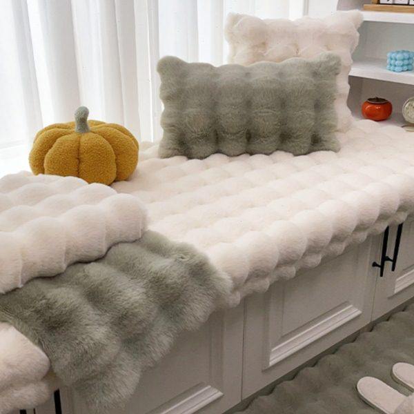 新款飘窗垫3D防滑泡芙窗台坐垫加厚兔毛绒卧室地毯阳台榻榻米毯子,居家布艺,飘窗垫,淘宝优惠券,粉丝福利购,淘宝优惠卷