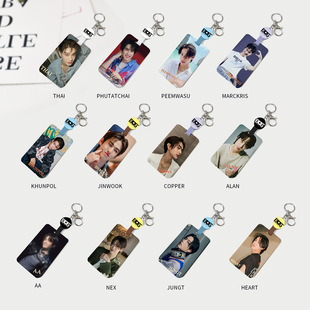 BUS亚克力挂件钥匙扣泰国明星小清新自动伸缩塑料卡套胸牌彩印带