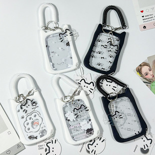 潮流ins透明可爱猫耳卡套学生校园公交地铁证件保护套超萌校园款