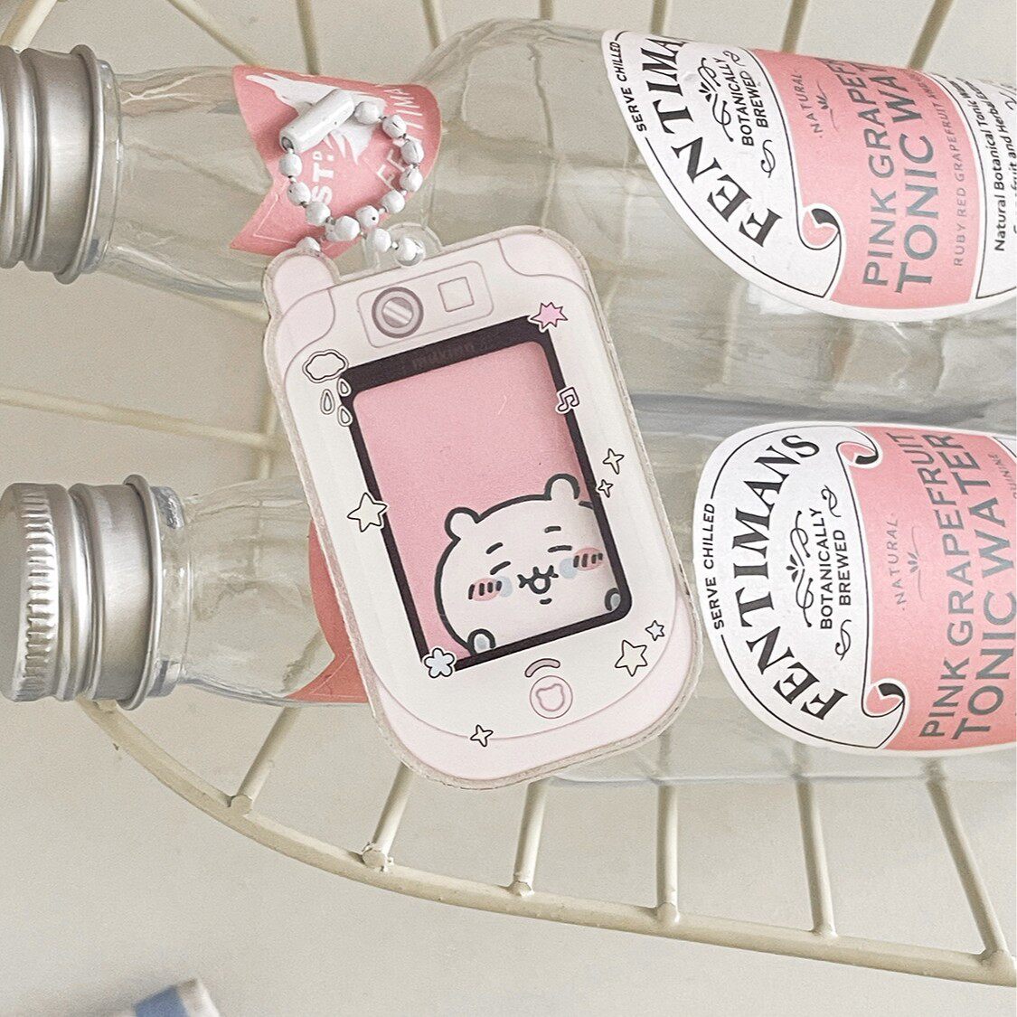 亚克力卡套1寸创意可爱迷你钥匙扣包包装饰挂件爱豆证件照保护套