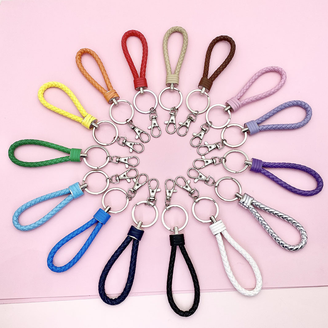 创意编织皮绳钥匙扣糖果色钥匙挂绳卡套手机汽车皮绳配件工厂,文具电教/文化用品/商务用品,卡套/证件套,淘宝优惠券,粉丝福利购,淘宝优惠卷