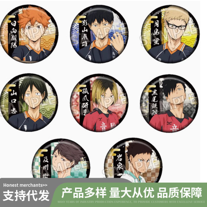 TWINCRE 排球少年压箔和纸吧唧 盒蛋8pcs