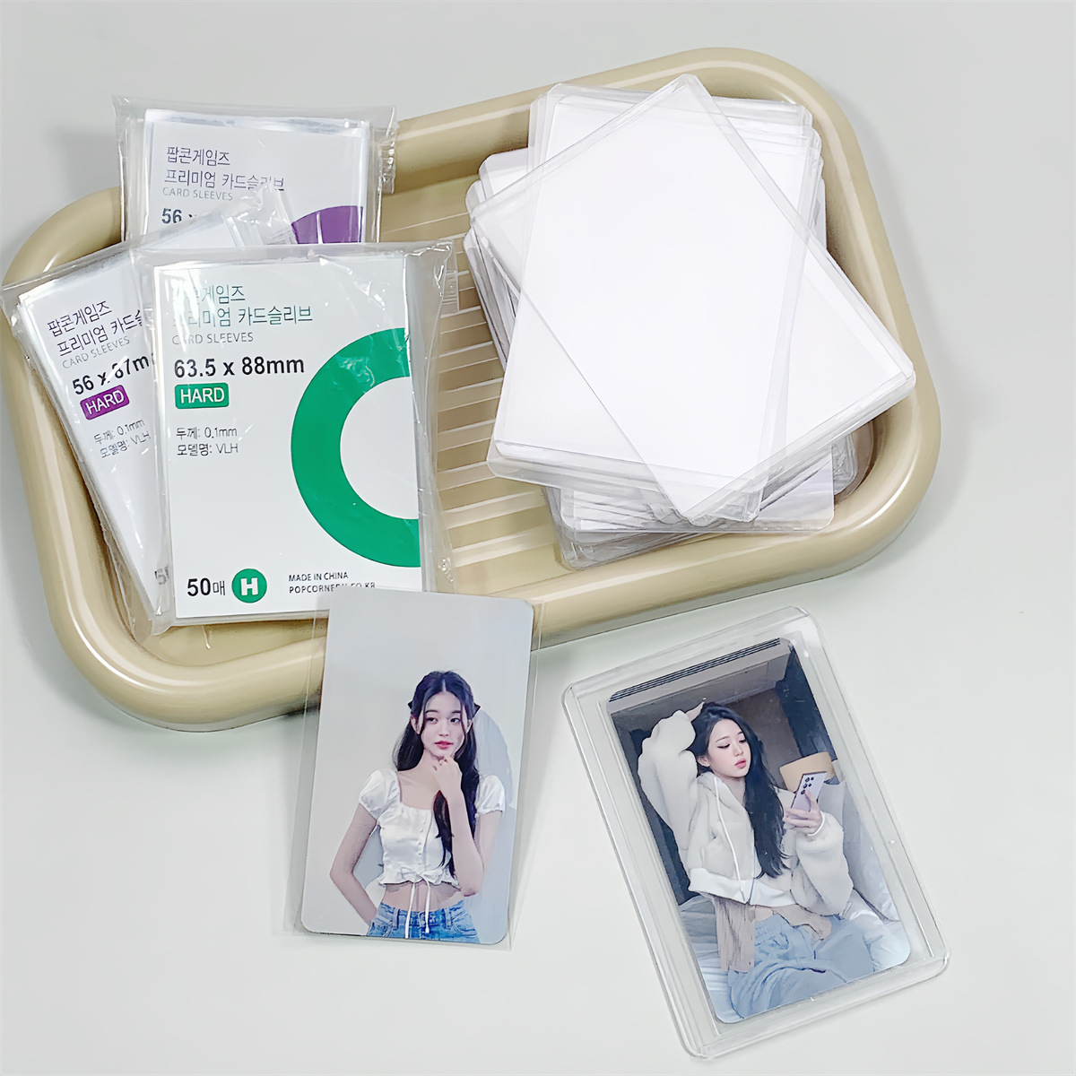 【卡膜卡套】B8覆膜加厚硬卡套白