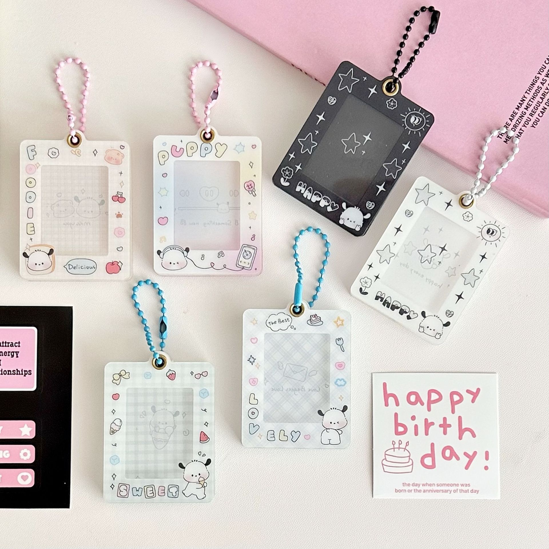 可爱小狗一寸磁吸亚克力证件照卡