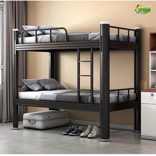 上下铺铁床双层床高低床宿舍型材床双人公寓铁架床钢制高架床员工