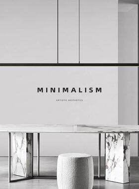 餐厅吊灯意式极简无主灯吊线灯饭厅餐桌吧台水吧黑色一字长条吊灯