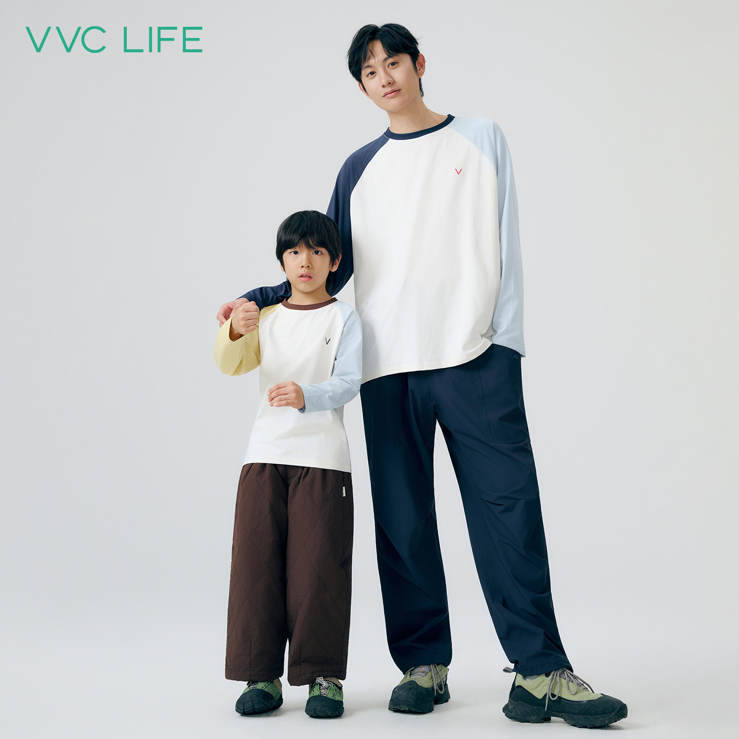 VVC life撞色速干T恤男女2025年冬季户外儿童印花内搭长袖上衣,户外/登山/野营/旅行用品,户外休闲衣,淘宝优惠券,粉丝福利购,淘宝优惠卷