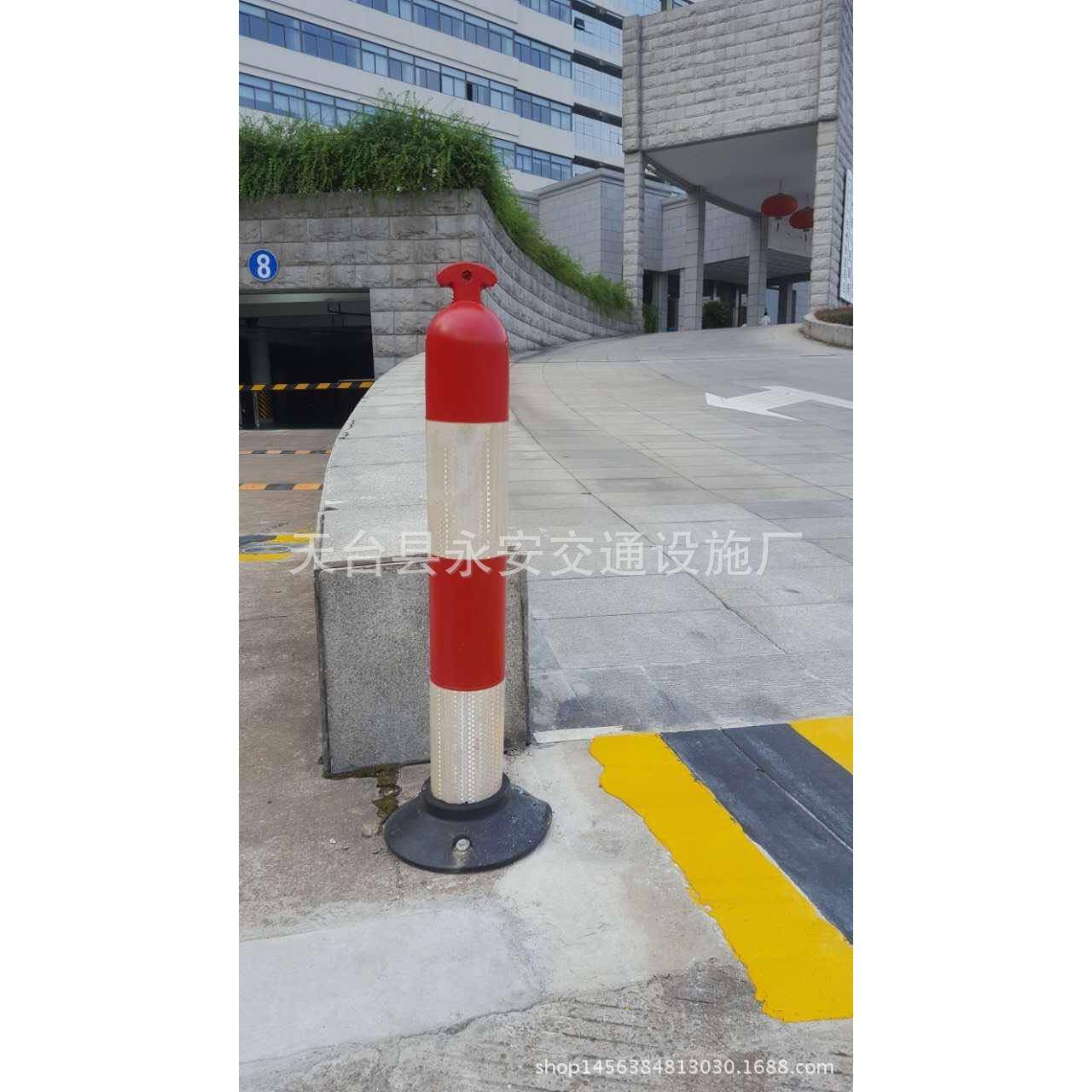 90cm橡胶弹立柱诱导反光道口柔性柱道路分道标路桩路障