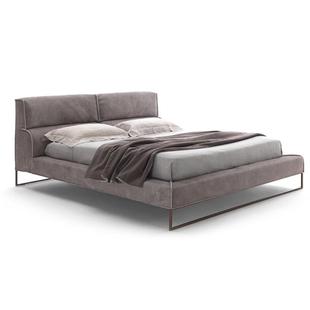 意式 主卧1.8米Cloud双人床 极简云朵磨砂真皮床现代简约设计师款