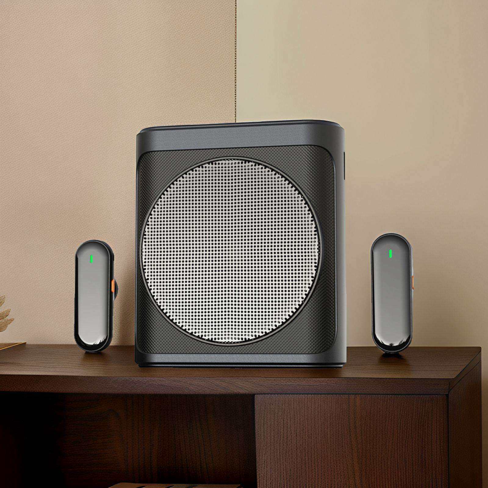 新款无线领夹麦克风扩音器一体便携式直播专用音响迷你话筒全套