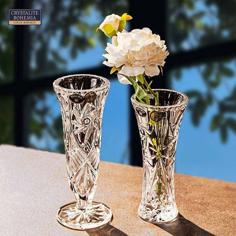 捷克BOHEMIA原装进口水晶玻璃床头柜小号单只插花瓶家用复古摆件,电子元器件市场,其它元器件,淘宝优惠券,粉丝福利购,淘宝优惠卷
