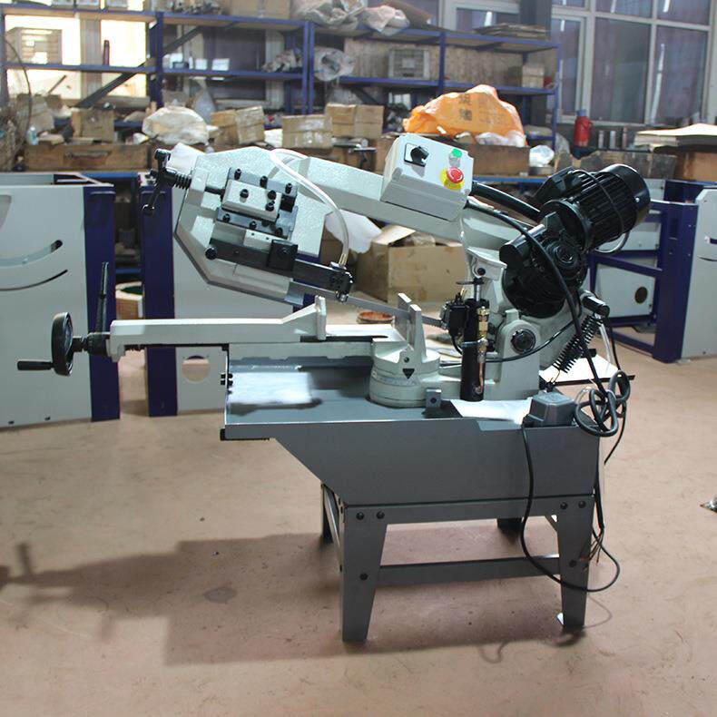 莱州富林销售卧式金属锯液压小型带锯机金属带锯床手动加紧