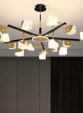 吊灯客厅灯简约现代大气2024年新款流行轻奢高级感复式楼艺术灯具