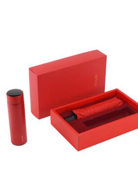 德世朗DESLON锦鲤套装ADJL-TZ066A保温杯+自动雨伞组合套装