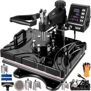 新款黑色多功能烫画机29*38cm烫印机服装图案热转印机器