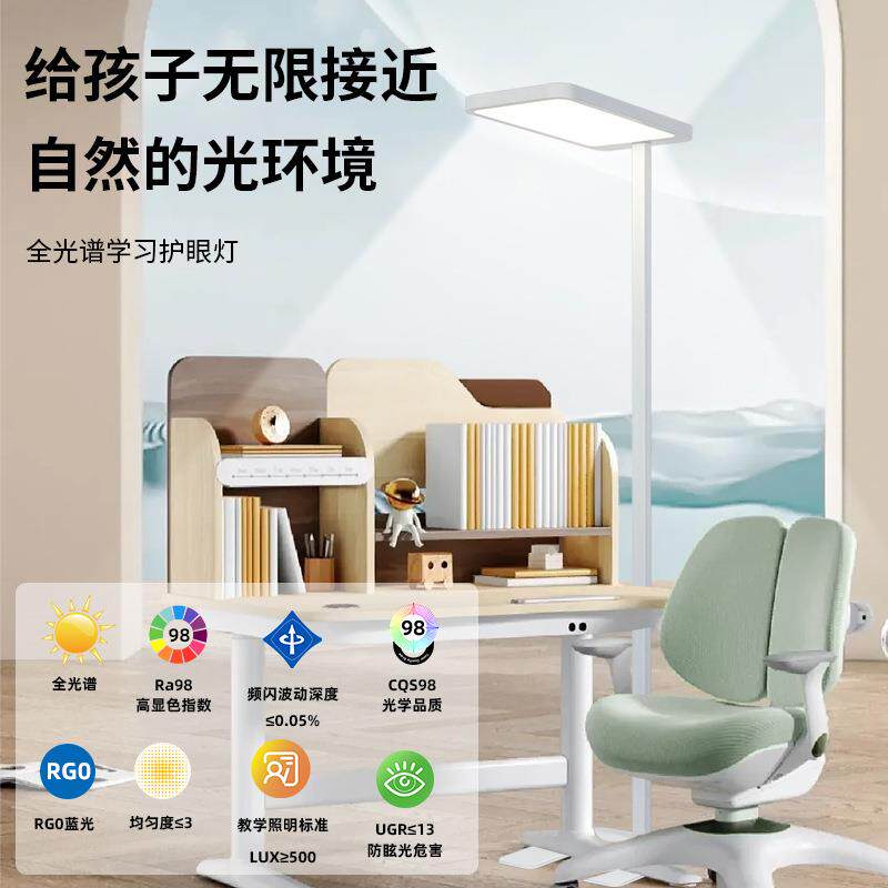 中山全光谱大路灯学习灯专用学生护眼写字阅读防近视立式落地灯具