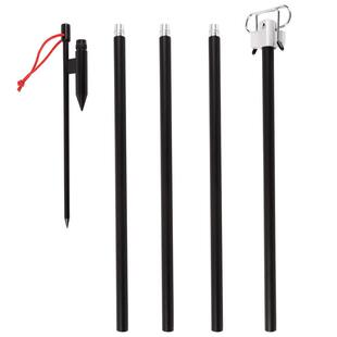 户外折叠灯架铝合金露营支架加粗灯杆双钩置物双钩挂架营地照明灯