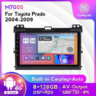 适用于丰田Prado普拉多04-09款改装安卓大屏中控车载导航屏幕