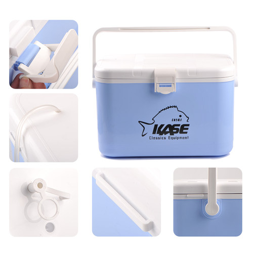 新品钓鱼保温虾箱活饵箱渔具箱 带增氧泵小型迷你钓箱可坐垂钓箱