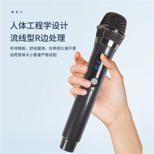 万能无线话筒一拖二家用充电KTV户外舞台音响声卡通用麦克风