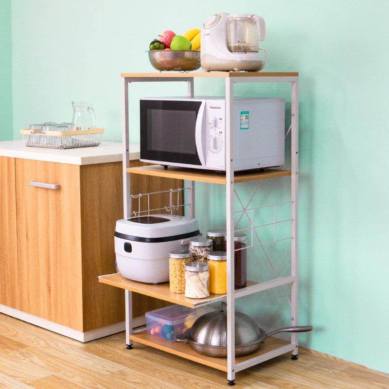 厨房置物架落地多层网红家用收纳层架放锅微I波炉烤箱架钢木储物,商业/办公家具,千层架,淘宝优惠券,粉丝福利购,淘宝优惠卷