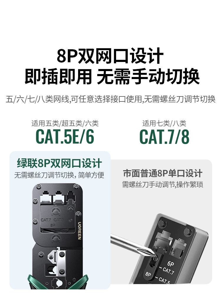 9P1E网线钳子水晶头压线钳专业级七类超五六6八类网络夹线钳