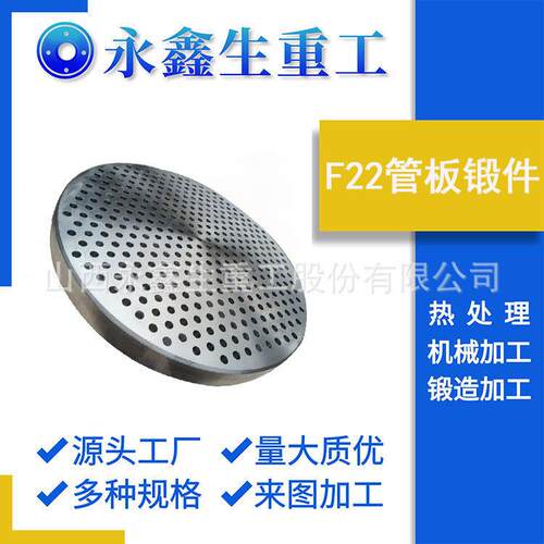 实力生产Φ5100_S30403不锈钢管板F22管板调质机加工