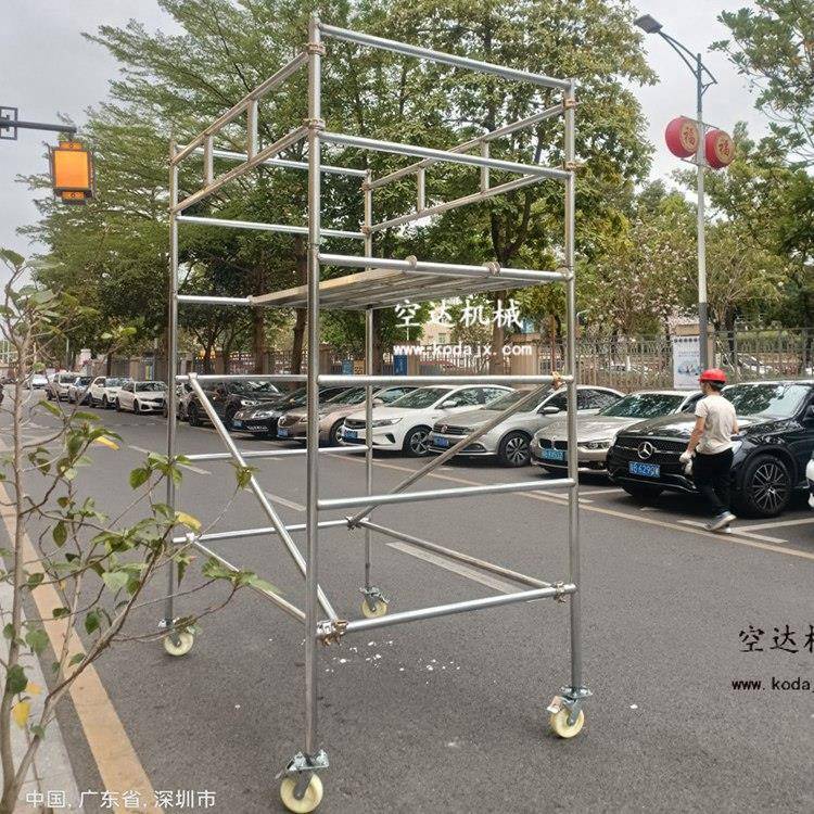 深圳新型扣件式脚手架活动架门字装饰广告移动脚手架