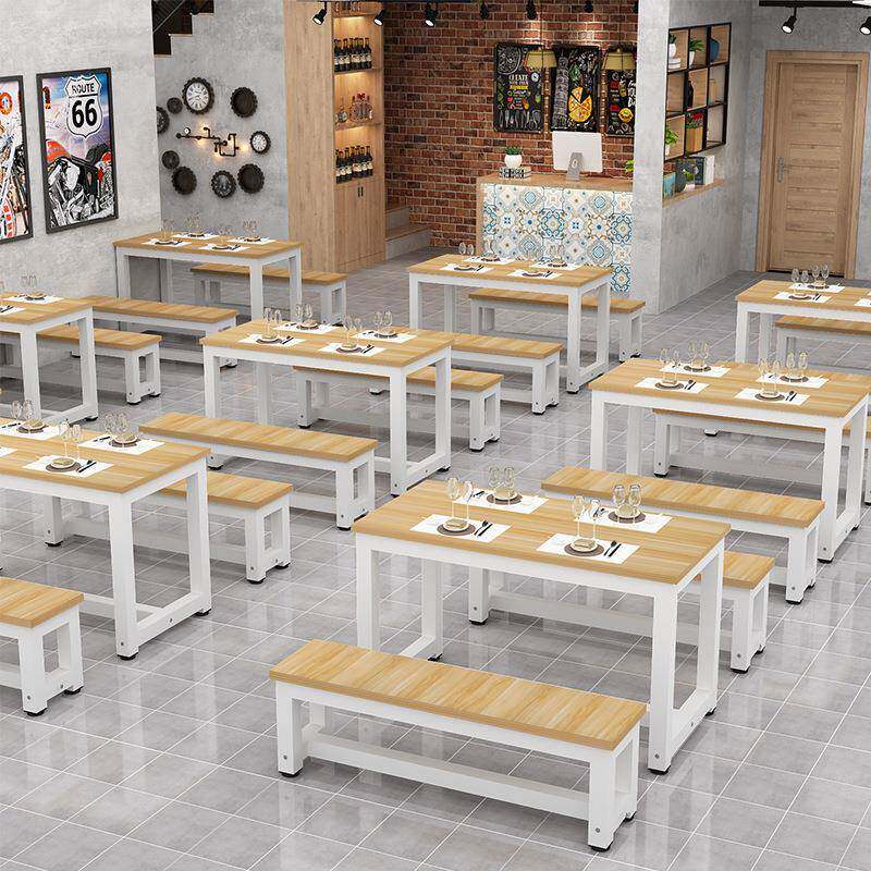 餐桌子家用组合商用食堂早快餐厅面馆餐饮出租房小吃饭店专用桌椅