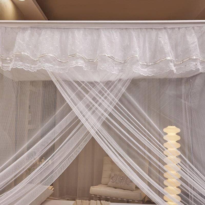 家用单门1.5蚊帐厂家直供加钢密双人蚊帐卧室1.不锈支架8加厚12.