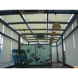 KIF7H98M79热9S优帘诗曼阳光房遮阳顶折智能电遥控叠天动棚帘玻璃