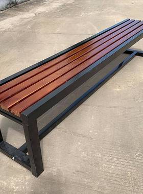 园竺公排椅户浅外长椅庭院木室外长条凳椅商场健身房休息ZL-63008