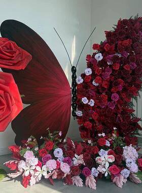 紫色型蝶装蝴饰商场31429景巨区店婚礼网红打卡铺美陈装置立体蝴