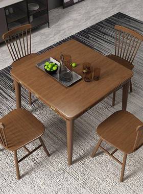 方桌变圆桌实木折叠餐桌圆功小户型形餐YRW桌椅家用方形多能缩桌
