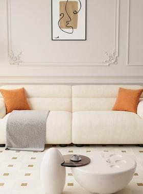 0奶油沙风胖子沙四发简约小户型52120客厅三人人位布艺直排发225
