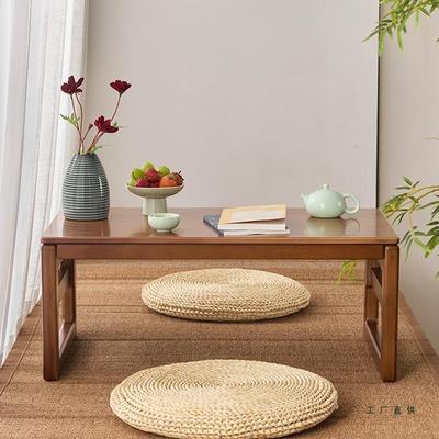 窗PBF藤编飘窗桌子可折叠小茶榻榻米炕桌床学上几习书桌台矮茶桌