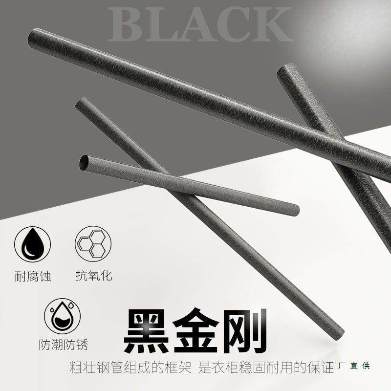 衣柜钢管加粗无挂加固布衣柜JGO简易全闭组装衣柜收纳封架纺衣柜